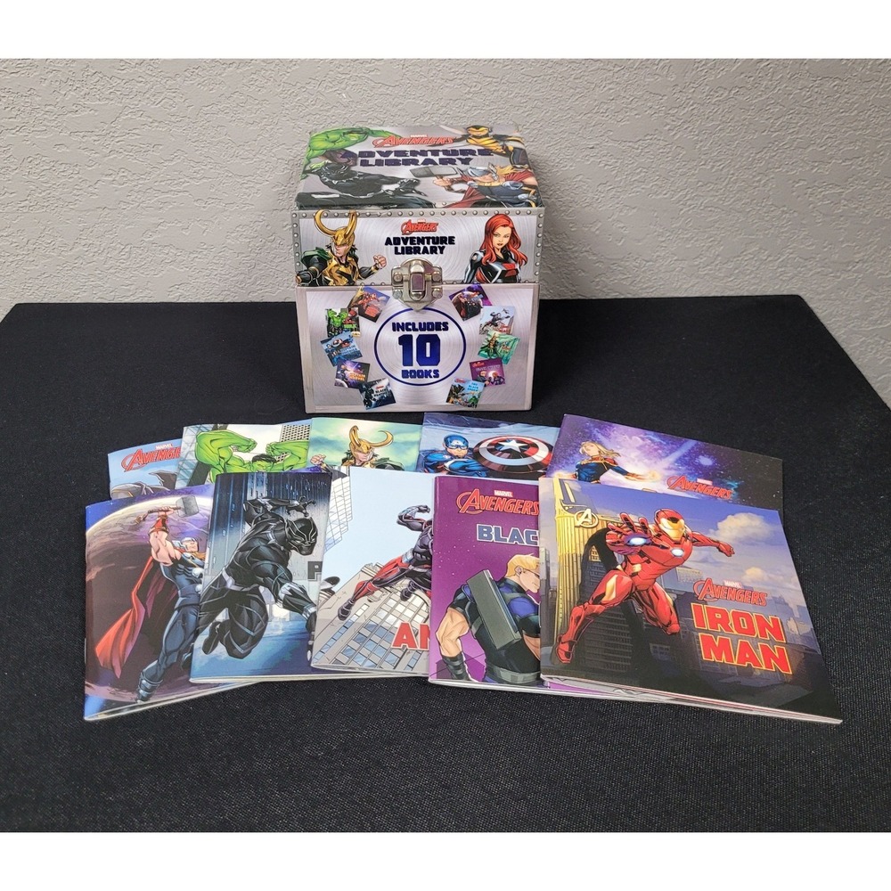Marvel Avengers Adventure Library Collection With Box & 10 Books